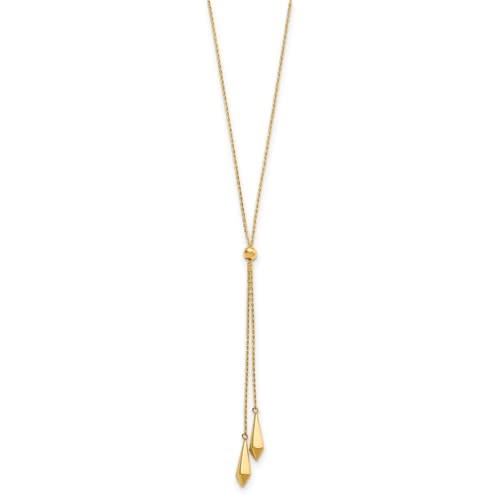 14kt Gold Adjustable Y Necklace