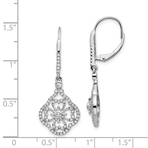 Q Gold EM3946 Diamond Drop Earrings 0.55 carat