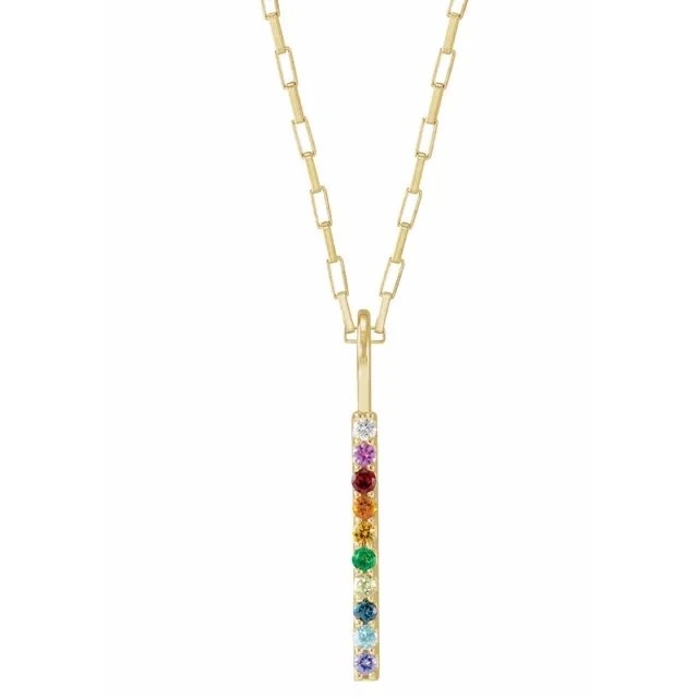 Rainbow Charm Necklace with Diamonds - Freedman Jewelers