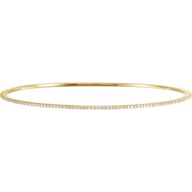 Yellow gold and diamond cuff bracelet - Freedman Jewelers