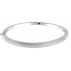 1 Carat Pave Diamond Bangle Bracelet