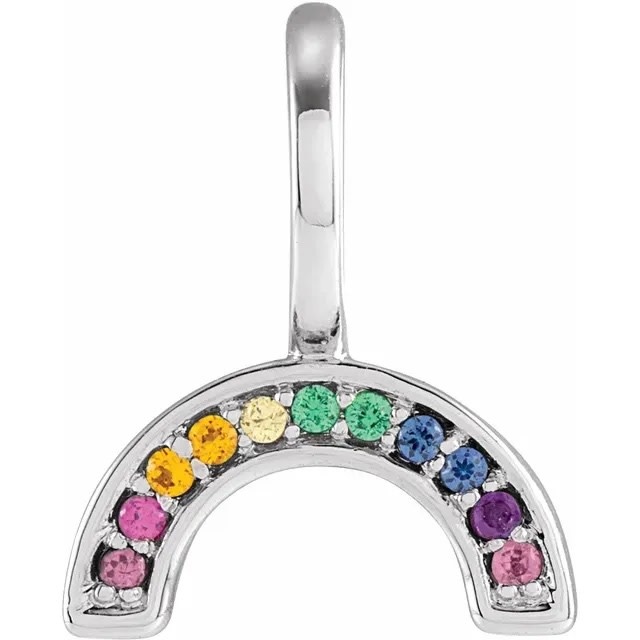 Rainbow Charm Necklace with Diamonds - Freedman Jewelers