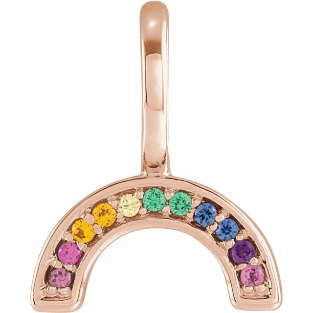 14kt Gold Rainbow Charm Pendant  Freedman Jewelers - Freedman