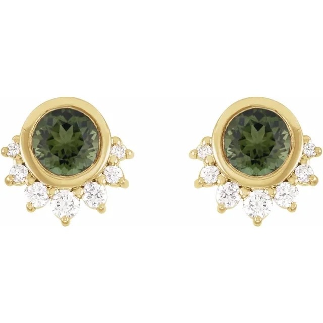 7.48 CTW Tourmaline and Diamond Earrings – Chalmers Jewelers