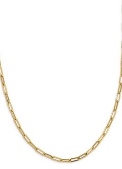 4.5mm 14kt Yellow Gold Paper Clip Necklace