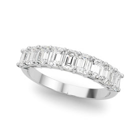 1 Carat Lab Grown Emerald Cut Diamond Band