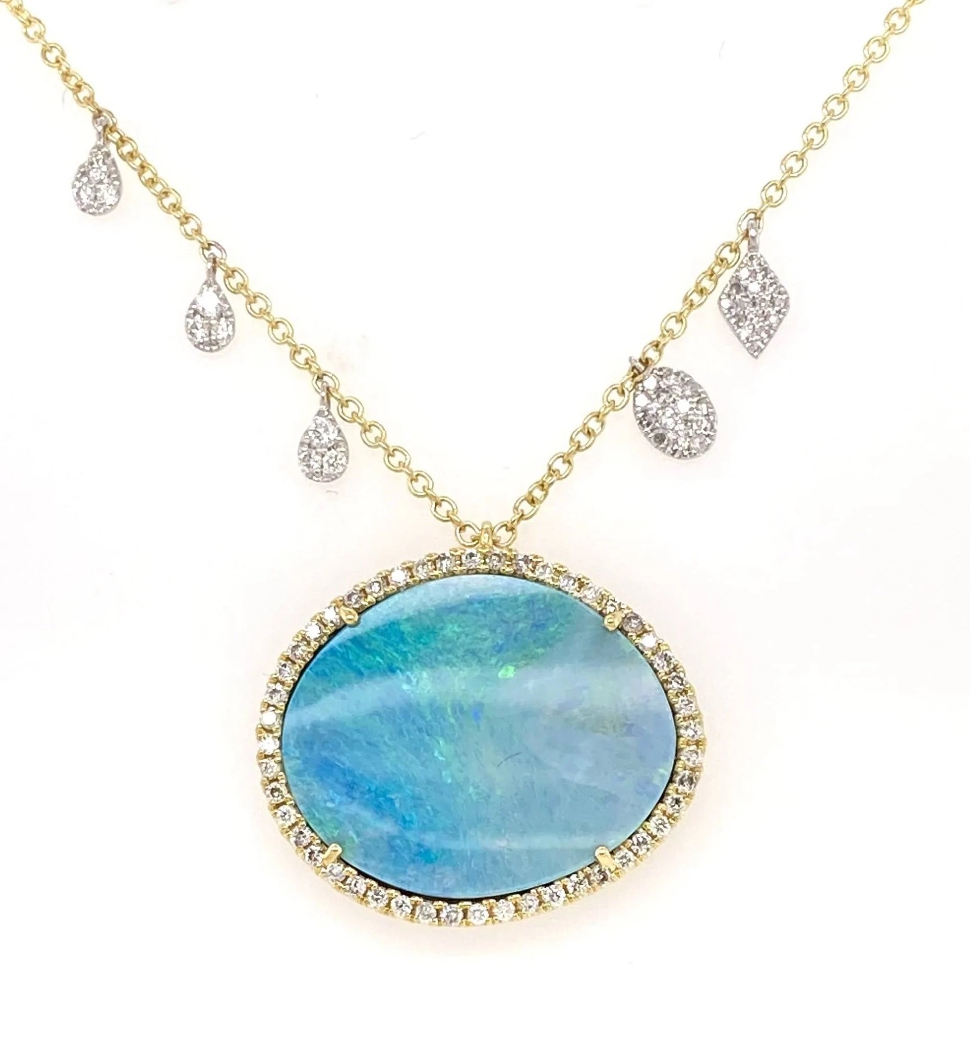 Oval Opal Necklace