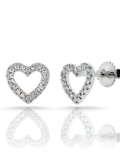 Open Heart Diamond Earrings