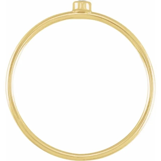 Stuller 14kt Yellow Gold 1mm Bezel Diamond Stackable Ring