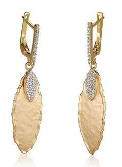 ER3071Y gold leaf earrings 0.35 ct tw