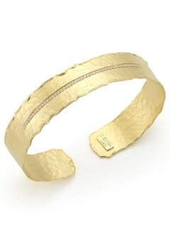 BIR458Y gold and diamond cuff bracelet