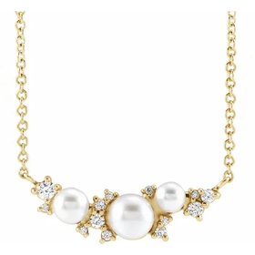 87273 Pearl & Diamond Necklace