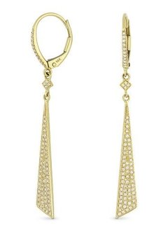 DE11037 Yellow Gold Diamond Drop Earrings