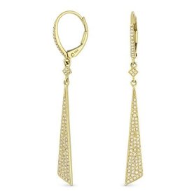 DE11037 Yellow Gold Diamond Drop Earrings