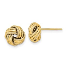 TL1058 Textured Triple Love Knot Earrings