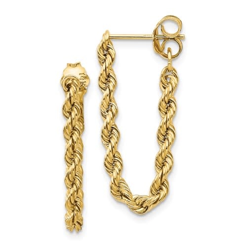 1 inch 14kt yellow gold hoop earrings - Freedman Jewelers