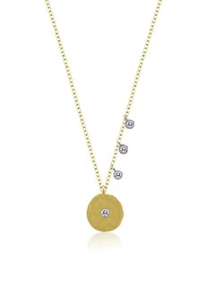 Signature Off Center Disk Necklace