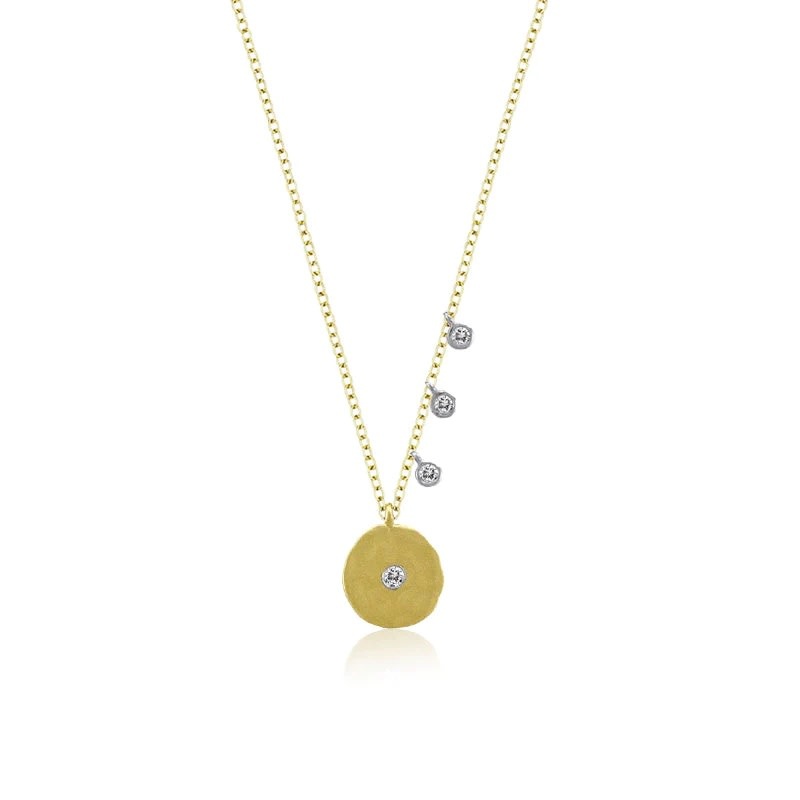 Meira T Signature Off Center Disk Necklace