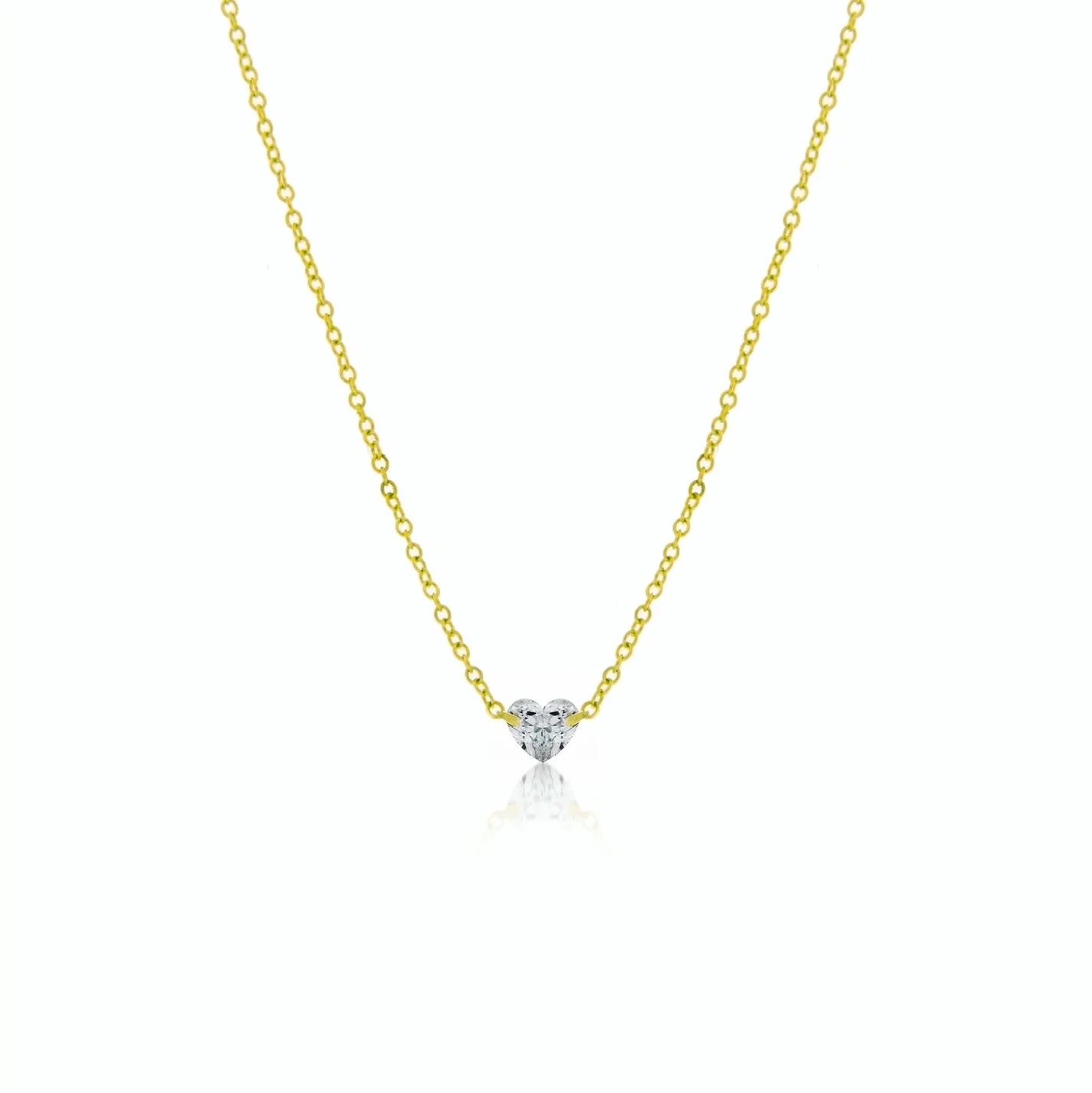Drilled Heart Diamond Necklace | Meira T - Freedman Jewelers