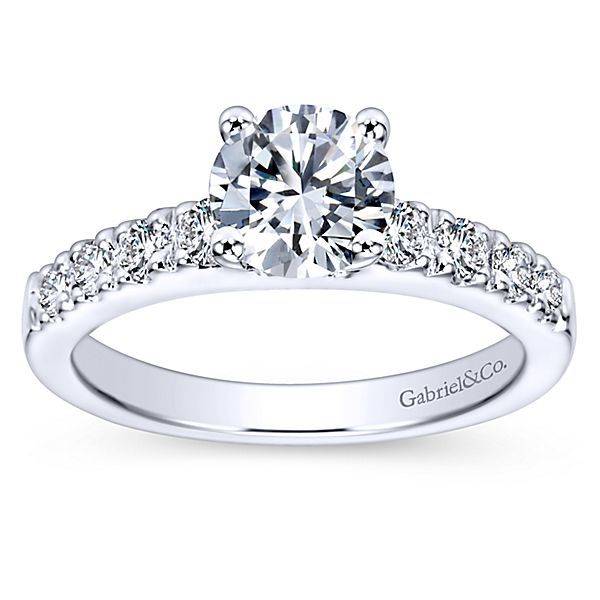 Gabriel & Co Pave Diamond Engagement Ring Setting
