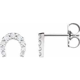 Diamond Horseshoe Earrings