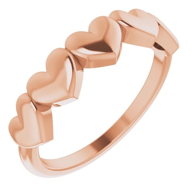 Gold Double Heart Ring | Factory Direct Jewelry