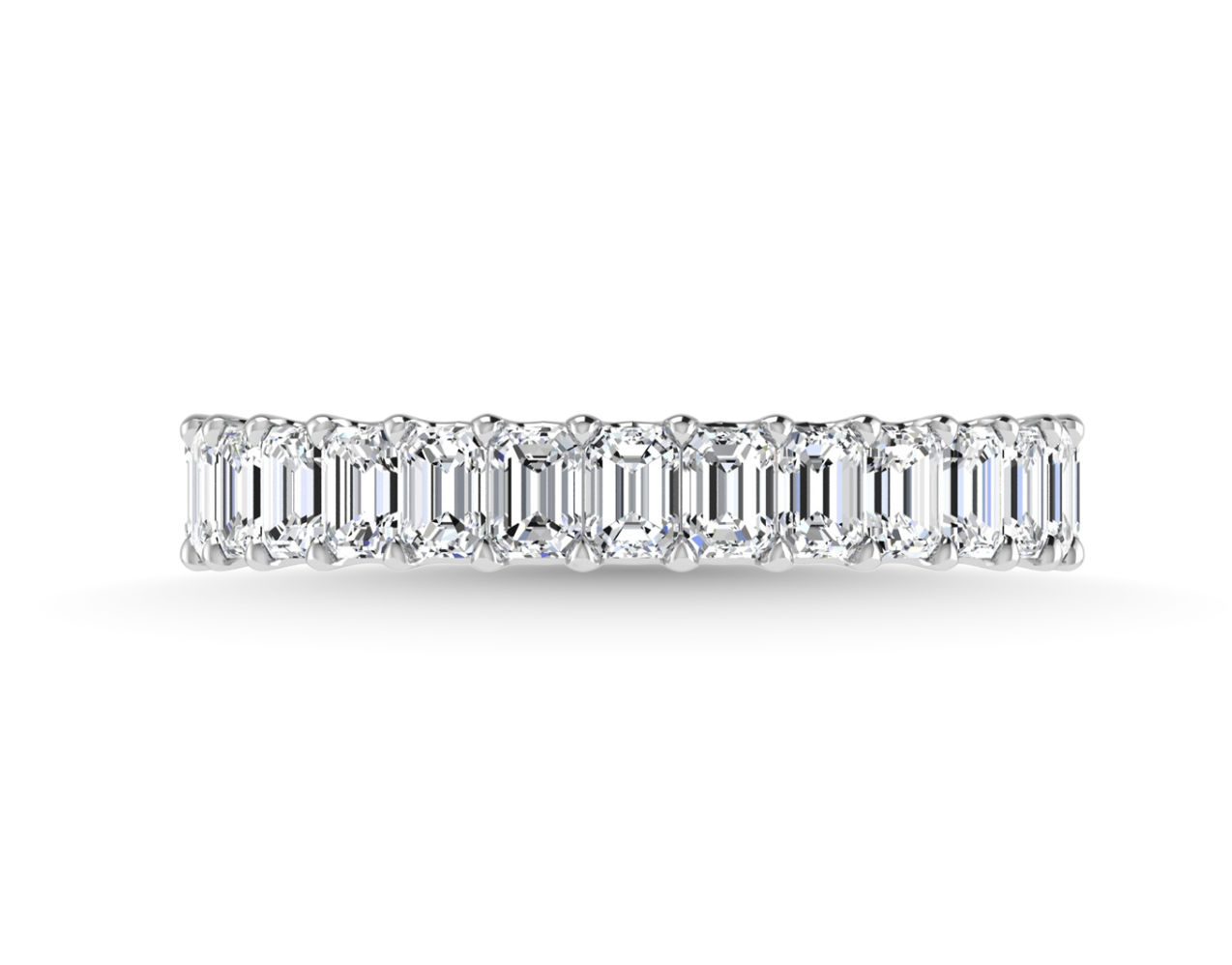Gem Star Emerald Cut Diamond Eternity Band (.10 carat each) 2.80 carat total