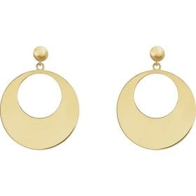 14kt Yellow Gold Circle Dangle Earrings