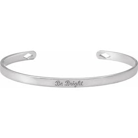 Sterling Silver Engravable Cuff Bracelet