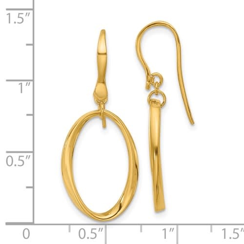 Fouled Anchor Post Earrings 14kt Yellow Gold 1/2 inch - Chesapeakejewelers