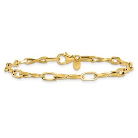 14kt Yellow Gold Fancy Twisted Link Bracelet