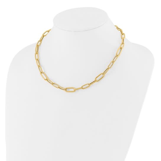 14Kt Yellow Gold 18 Open Paperclip Chain Necklace