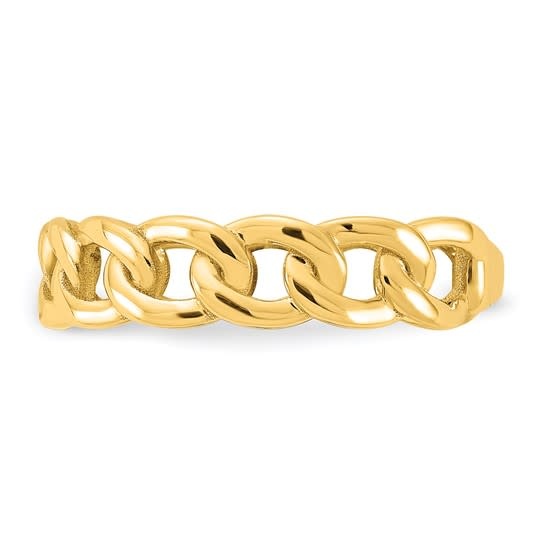 Q Gold 5mm 14kt Yellow Gold Curb Ring