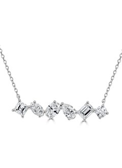 CP2210 Diamond Shapes Bar Necklace 1.18 carat total