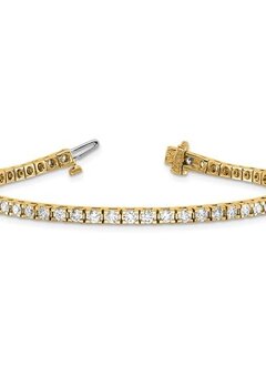 2.86 carat Lab Grown Diamond Tennis Bracelet 14kt Yellow Gold