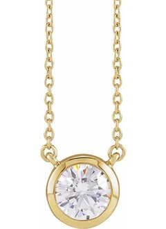 1 Carat Round Brilliant Cut Lab Diamond Pendant Necklace 689009