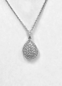 N10994 pear shape diamond pendant