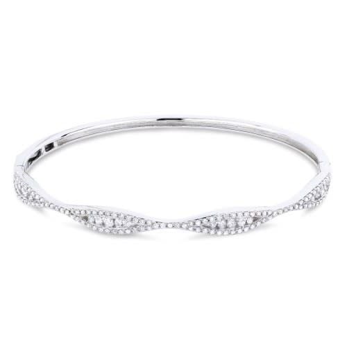 B1032W Diamond Bangle Bracelet 1.11 ct tw