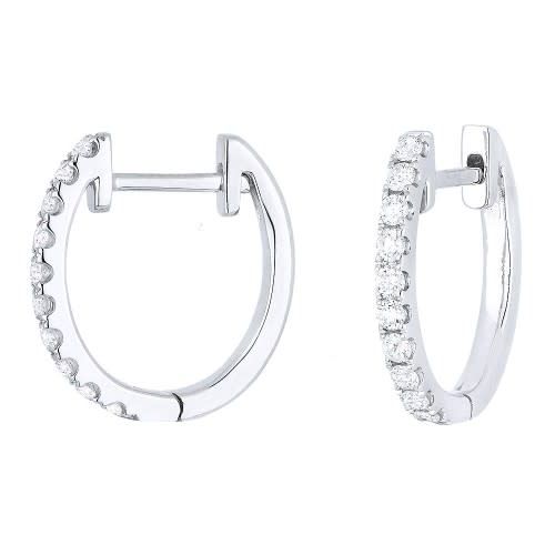 1 inch 14kt yellow gold hoop earrings - Freedman Jewelers