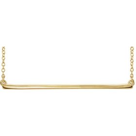 86048 Yellow Gold Bar Necklace