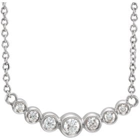 Curved Diamond Bezel Necklace