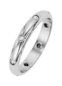 LD71445 burnish set diamond band