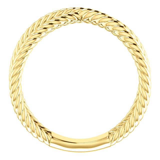 Stuller 14kt yellow gold criss cross rope ring