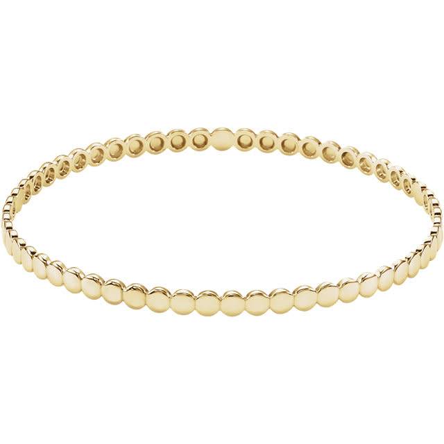Stuller BRC761 14kt gold bead bracelet