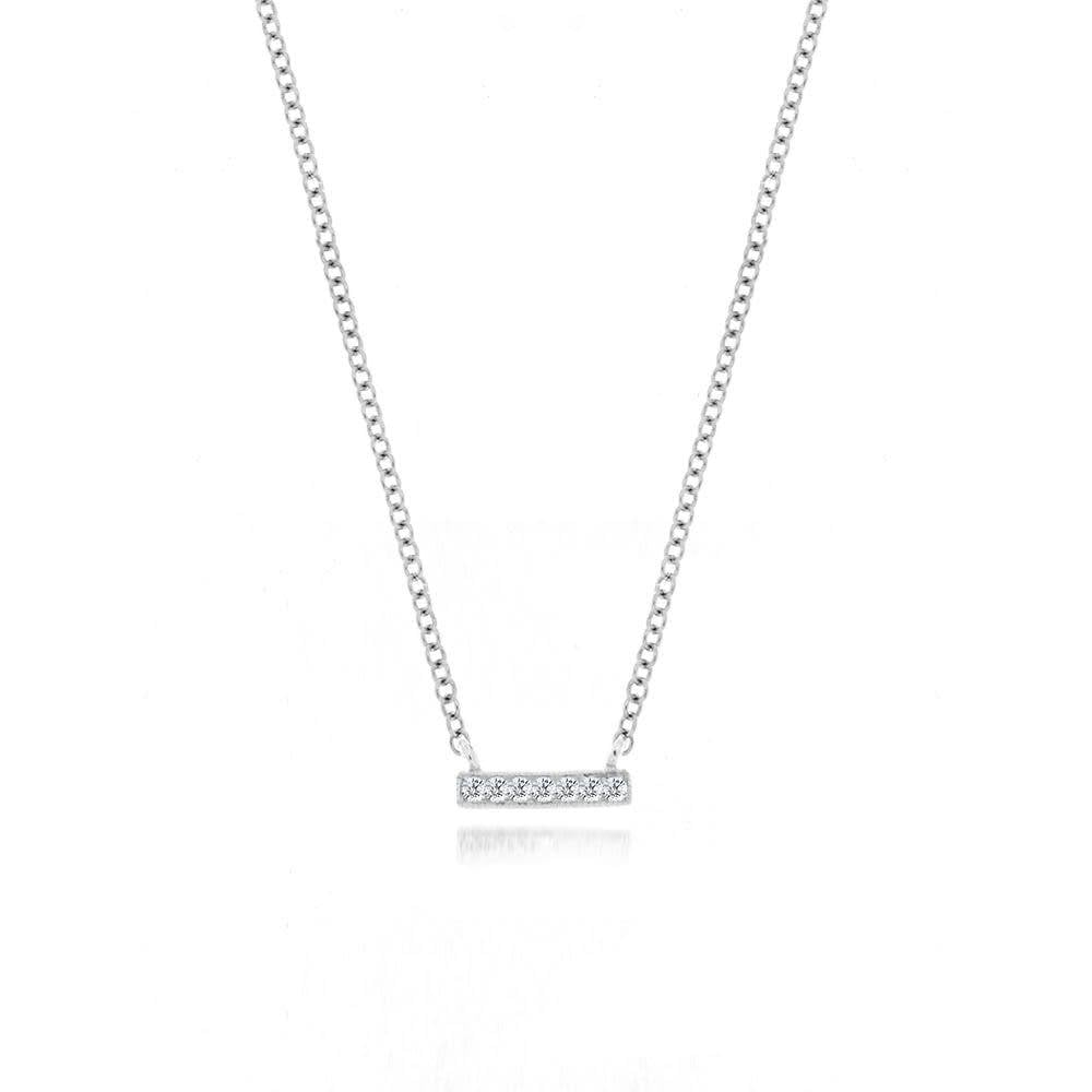 white gold diamond bar pendant