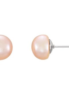 8mm / 9mm pink freshwater cultured pearl stud earrings