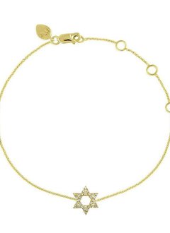Star of David Diamond Bracelet