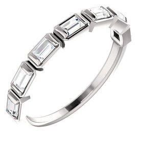 Bezel Set Baguette Diamond Band 0.50 carat total