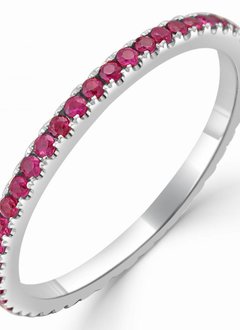 18kt Gold Ruby Eternity Band
