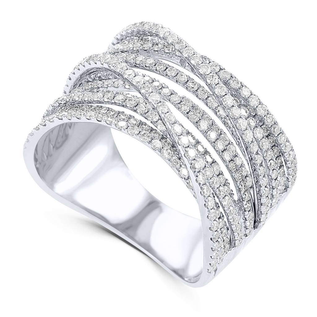 multi row diamond wedding bands